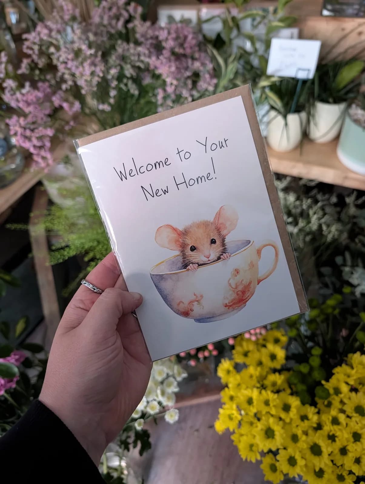 Welcome to Your New Home greeting card from Floral Curiosity
